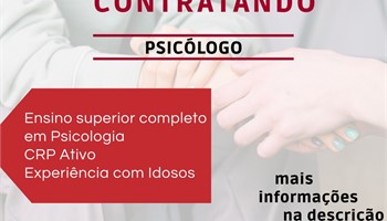 Estamos contratando: Psic�logo - 