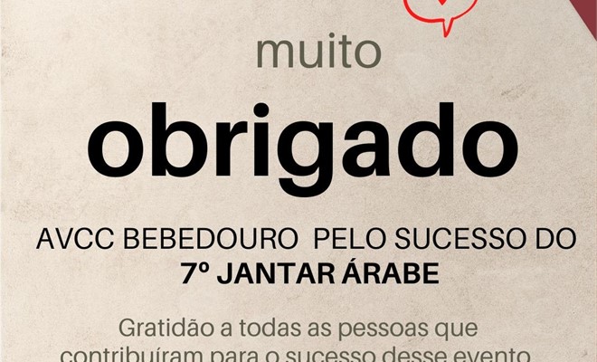 Agradecimento - 7� Jantar �rabe