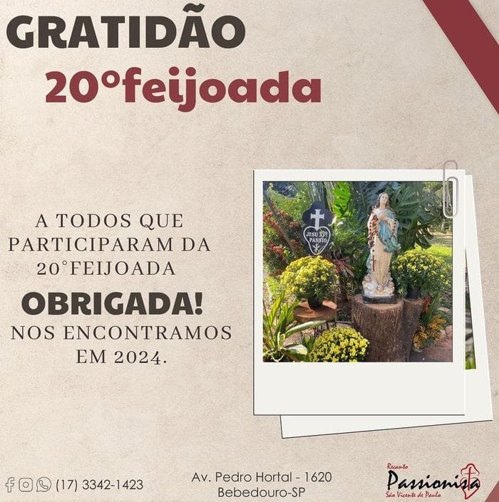 Gratido 20 feijoada 