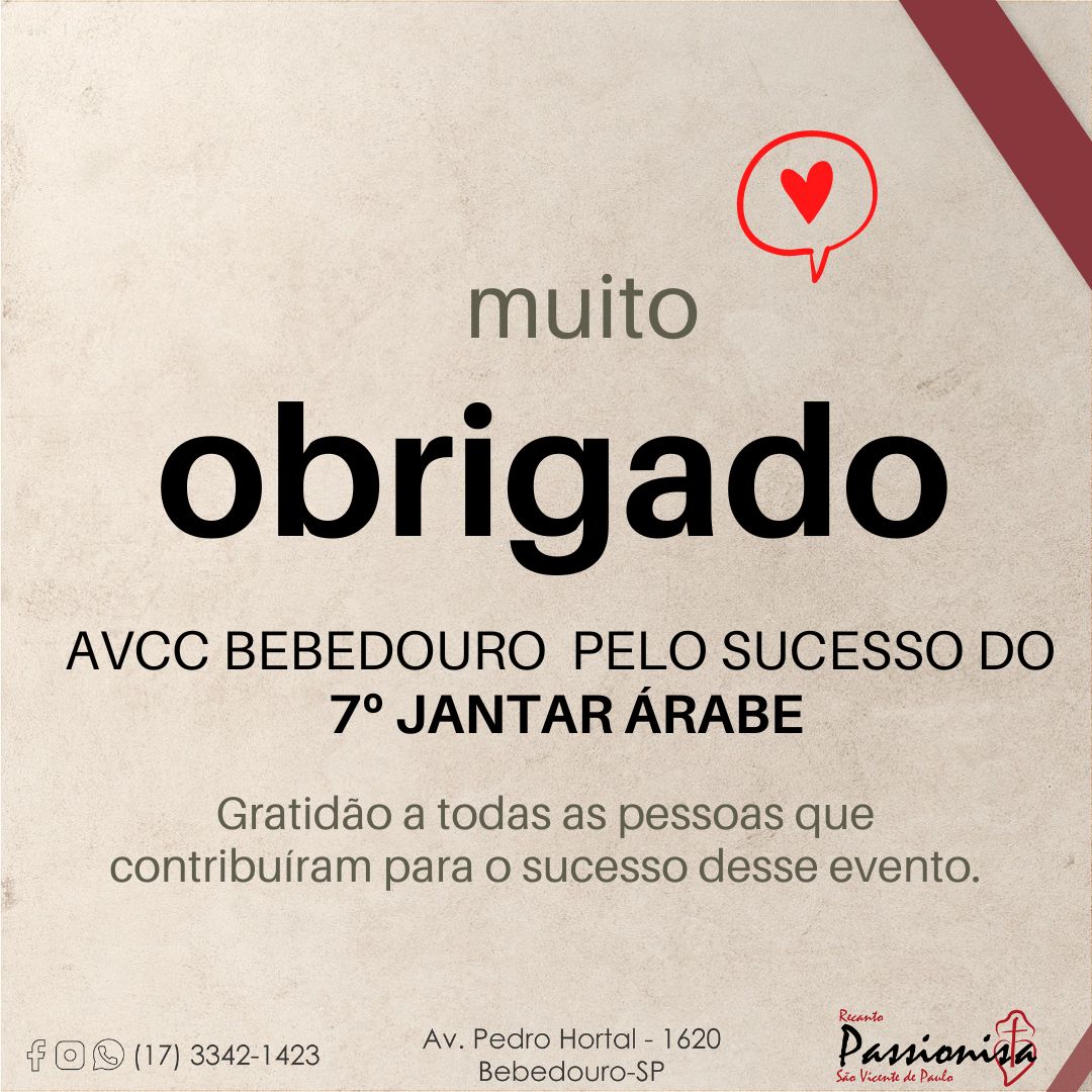 Agradecimento - 7 Jantar rabe 