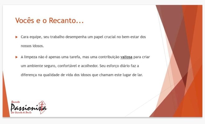 Capacitao - Equipe de Limpeza